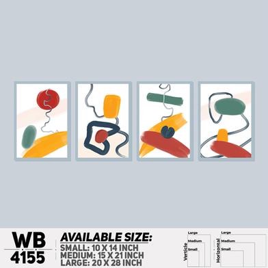 DDecorator Abstract Art Wall Board And Wall Canvas - Set of 4 image