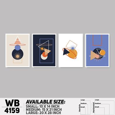 DDecorator Abstract Art Wall Board And Wall Canvas - Set of 4 image