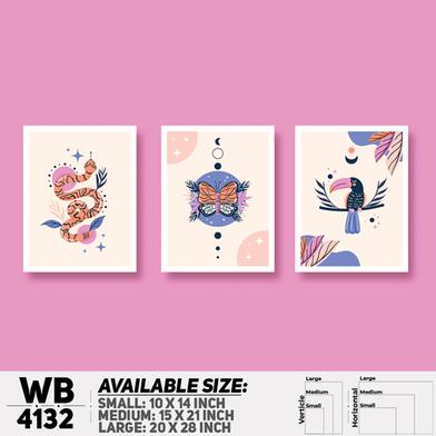 DDecorator Abstract Art Wall Board And Wall Canvas - Set of 3 image