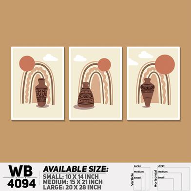 DDecorator Abstract Art Wall Board And Wall Canvas - Set of 3 image