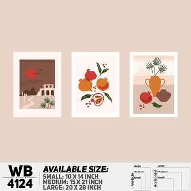 DDecorator Abstract Art Wall Board And Wall Canvas - Set of 3 image