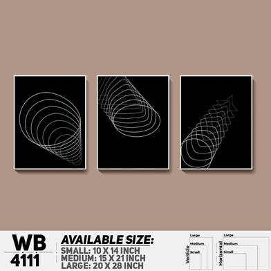 DDecorator Abstract Art Wall Board And Wall Canvas - Set of 3 image