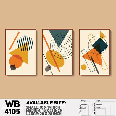 DDecorator Abstract Art Wall Board And Wall Canvas - Set of 3 image