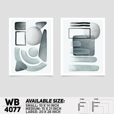 DDecorator Abstract Art Wall Board And Wall Canvas - Set of 2 image