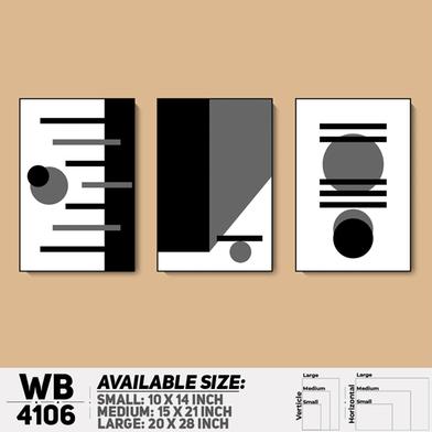 DDecorator Abstract Art Wall Board And Wall Canvas - Set of 3 image