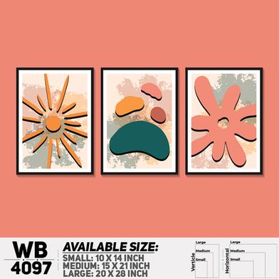 DDecorator Abstract Art Wall Board And Wall Canvas - Set of 3 image