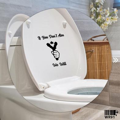 DDecorator Aiming Vinyl Decals Removable Sticker For Washroom image