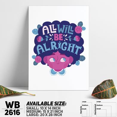 DDecorator All Will Be Alright- Motivational Wall Board and Wall Canvas image