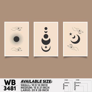 DDecorator Astrophysics Abstract ArtWork (Set of 3) Wall Board And Wall Canvas image