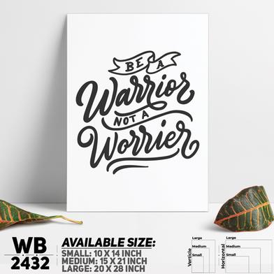 DDecorator Be A Worrior - Motivational Wall Board and Wall Canvas image