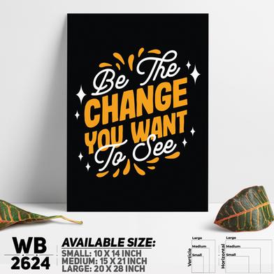 DDecorator Be The Change - Motivational Wall Board and Wall Canvas image