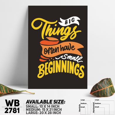 DDecorator Big Things Small Beginnings - Motivational Wall Board and Wall Canvas image