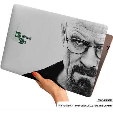 DDecorator Black and White Heisenberg and Breaking Bad Laptop Sticker image