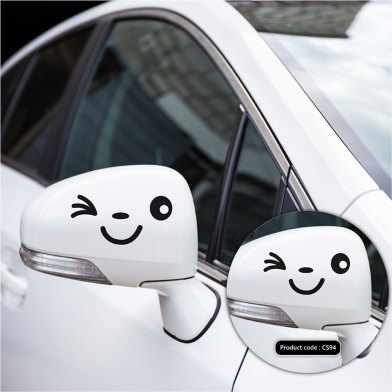 DDecorator Blinking Eye Vinyl Decals Removable Bumper Sticker for Car [Pair] image