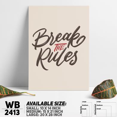 DDecorator Break The Rules - Motivational Wall Board And Wall Canvas image