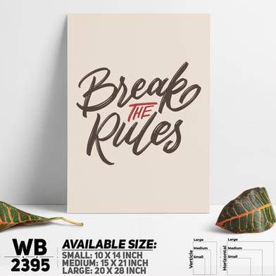 DDecorator Break The Rules - Motivational Wall Board and Wall Canvas image