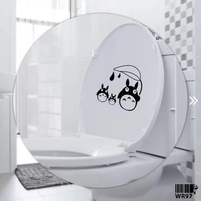 DDecorator Cartoon Family Vinyl Decals Removable Sticker for Washroom image