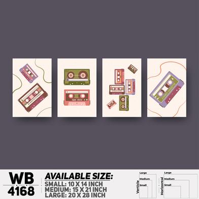 DDecorator Creative Music Lover Abstract Art (Set of 4) Wall Board And Wall Canvas image
