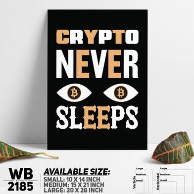 DDecorator Crypto Never Sleeps - Motivational Wall Board and Wall Canvas image