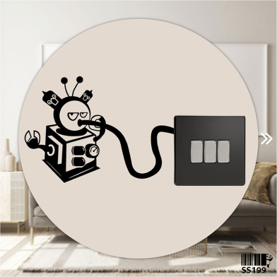 DDecorator Disney Robot Switch Socket Wall Sticker image