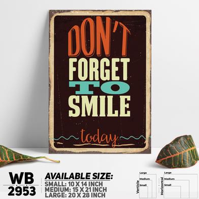 DDecorator Don't Forget To Smile - Motivational Wall Board and Wall Canvas image