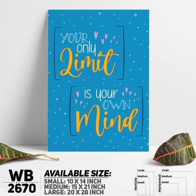 DDecorator Don't Limit Your Mind - Motivational Wall Board and Wall Canvas image