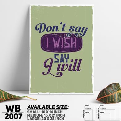 DDecorator Don't Say - Motivational Wall Board and Wall Canvas image