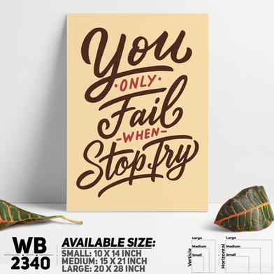 DDecorator Don't Stop Trying - Motivational Wall Board And Wall Canvas image