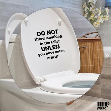 DDecorator Don't Throw Anything Vinyl Decals Removable Sticker For Washroom image