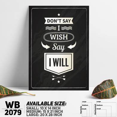 DDecorator Don't Wish - Motivational Wall Board and Wall Canvas image