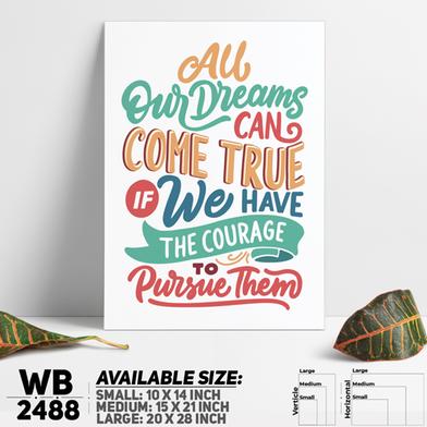 DDecorator Dream Come True - Motivational Wall Board and Wall Canvas image