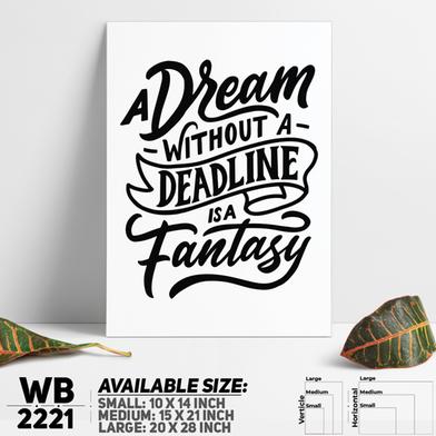 DDecorator Dream with a Deadline - Motivational Wall Board and Wall Canvas image