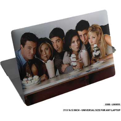 DDecorator Drinking Juice With Friends Laptop Sticker image