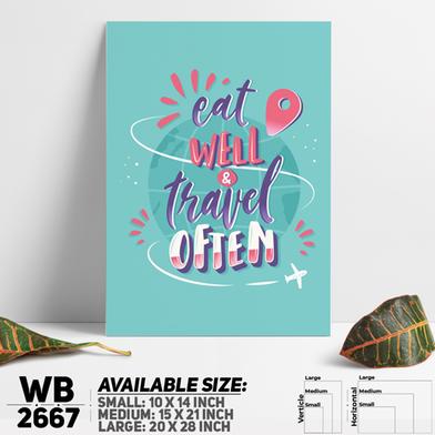 DDecorator Eat Well and Travel - Motivational Wall Board and Wall Canvas image