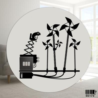 DDecorator Eco Reminder Windmills Switch Socket Wall Sticker image