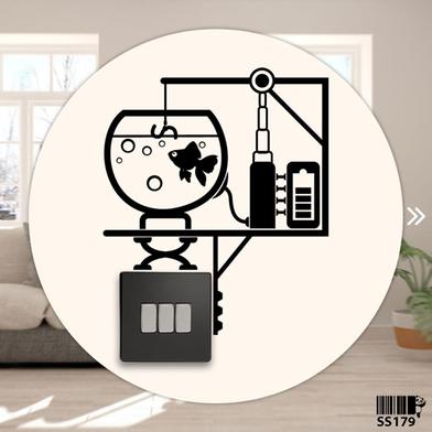 DDecorator Energy From Fish Tank Switch Socket Wall Sticker image