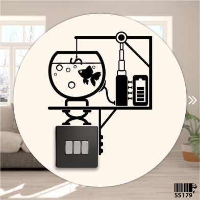 DDecorator Energy From Fish Tank Switch Socket Wall Sticker image