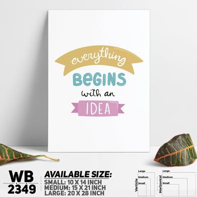 DDecorator Everything Begins With An Idea - Motivational Wall Board And Wall Canvas image