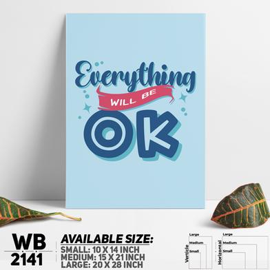 DDecorator Everything Will Be OK - Motivational Wall Board and Wall Canvas image
