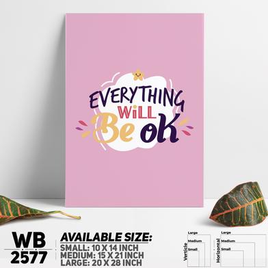 DDecorator Everything Will Be Ok - Motivational Wall Board And Wall Canvas image