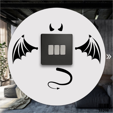 DDecorator Evil Batman Switch Socket Wall Sticker image