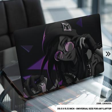 DDecorator Fantasy Anime Girl with Glasses Illustration Laptop Sticker image