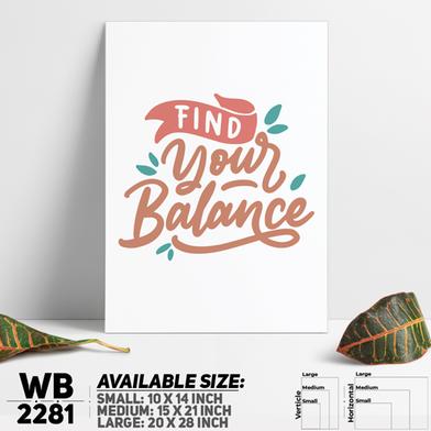 DDecorator Find Your Balance - Motivational Wall Board and Wall Canvas image