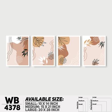 DDecorator Flower And Leaf Abstract Art (Set of 4) Wall Board And Wall Canvas image