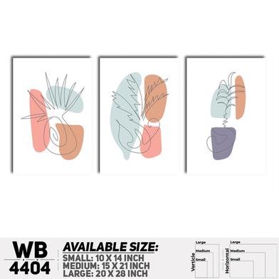 DDecorator Flower And Leaf Abstract Art (Set of 3) Wall Board And Wall Canvas image