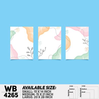 DDecorator Flower And Leaf Abstract Art (Set of 3) Wall Board And Wall Canvas image