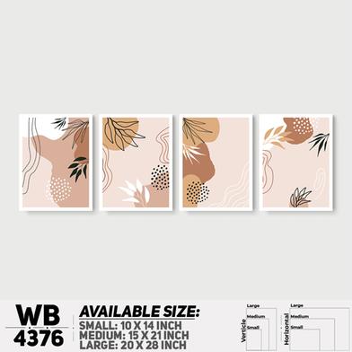DDecorator Flower And Leaf Abstract Art (Set of 4) Wall Board And Wall Canvas image