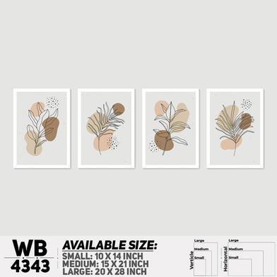 DDecorator Flower And Leaf Abstract Art (Set of 4) Wall Board And Wall Canvas image
