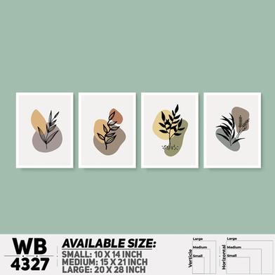 DDecorator Flower And Leaf Abstract Art (Set of 4) Wall Board And Wall Canvas image
