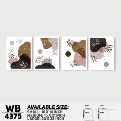 DDecorator Flower And Leaf Abstract Art (Set of 4) Wall Board And Wall Canvas image